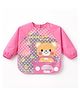 AEREX Full Sleeves Baby Bib Waterproof Feeding Apron for Toddlers Long Sleeve Smock with Food Catcher Pocket Mess Proof, Lightweight, Reusable & Easy Clean (Pink)