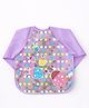 AEREX Full Sleeves Baby Bib Waterproof Feeding Apron for Toddlers Long Sleeve Smock with Food Catcher Pocket Mess Proof, Lightweight, Reusable & Easy Clean (Violet)