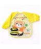 AEREX Full Sleeves Baby Bib Waterproof Feeding Apron for Toddlers Long Sleeve Smock with Food Catcher Pocket Mess Proof, Lightweight, Reusable & Easy Clean (Yellow)