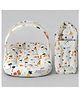 StarAndDaisy 2-in-1 Baby Sleeping Bag With Mosquito Net For Newborn, Soft & Breathable Cotton Sleeping Sack Cum Wrapper, Foldable Bag For Baby Protection Lion Print - White