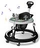 StarAndDaisy 360 Degree Baby Walker 7 Level Height Adjustment Walker for Kids Boy and Girl with Intergrated RGB Lights Switchable Food & Musical Toy Tray Premium Baby Activity Walker with Parent Rod - Black