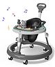 StarAndDaisy 360 Degree Baby Walker 7 Level Height Adjustment Walker for Kids Boy and Girl with Intergrated RGB Lights Switchable Food & Musical Toy Tray Premium Baby Activity Walker with Parent Rod - Grey