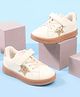 Cute Walk by Babyhug Velcro Closure Sneakers With Star Applique - Beige