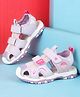Cute Walk by Babyhug Velcro Closure Sandal With Sports Print - Purple