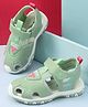 Cute Walk by Babyhug Velcro Closure Sandals with Text Applique -  Green