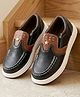 Cute Walk by Babyhug Slip On Star Applique Formal & Party Wear Shoes - Black