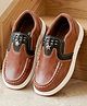 Cute Walk by Babyhug Slip On Star Applique Formal & Party Wear Shoes - Brown