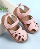 Babyoye Velcro Closure Solid Sandals with Closed round toe - Pink
