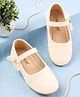 Cute Walk by Babyhug Velcro Closure Ballerina With Bow Applique - Beige