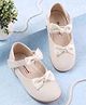 Cute Walk by Babyhug Velcro Closure Ballerina With Bow Applique - Beige