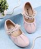 Cute Walk by Babyhug Velcro Closure Ballerina With Stone Embellished - Pink