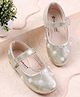 Cute Walk by Babyhug Velcro Closure Ballerina With Stone Embellishment - Golden
