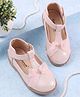 Cute Walk by Babyhug Velcro Closure Ballerina With Bow Applique - Pink