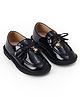 Cute Walk by Babyhug Velcro Closure Party Wear Sohes With Bow Applique - Black