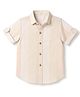 JASH KIDS Woven Striped Shirts with Half Sleeves in Khaki for 2-3 Years