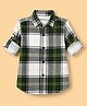 JASH KIDS Cotton Woven Full Sleeves Tartan Checks Shirt - Green