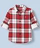 Jash Kids Cotton Woven Checks Shirt with Full Sleeves and Plaid Print in Red for 5-6 Years