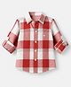 JASH KIDS Cotton Woven Full Sleeves Checked Shirt - Rust Orange