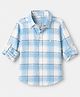 JASH KIDS Cotton Woven Full Sleeves Checked Shirt - Blue
