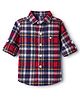 JASH KIDS Cotton Woven Checks Shirt with Full Sleeves and Tartan Plaid Print in Red for 18-24 Months