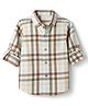 Jash Kids Cotton Woven Checks Shirt with Full Sleeves in Brown for 3-4 Years