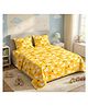 KIDS WONDERS Kids Print Flat Bedsheet in New Animal duck  print With 2 Pillow Covers - Yellow
