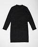 Pantaloons Junior Knit Full Sleeves Shimmer Detailed Dress - Black