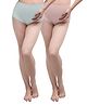 MomToBe Knit Pack of 2 Solid Panties - Sea Green & Beige