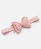 Bhoomi Collection Glittered Bow Applique Detailed Headband - Light Pink