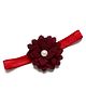 Bhoomi Collection Pearl Embellished Floral Applique Detailed Headband - Maroon