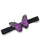 Bhoomi Collection Glittered Butterfly & Bow Applique Detailed Headband - Black