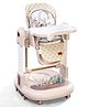 Babyhug 3 in 1 Highchair Swing & Walker | Adjustable Height| Reclining Back Rest| Activity Toy Tray| Adjustable Leg Rest| PU Seat Cover| Soft Cushion| Smooth Swivel Wheels| Double Food Tray - Beige