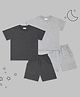 Sheer Love Cotton Jersey Knit Pack Of 2 Half Sleeves Solid Tees & Shorts Night Suit - Grey & Dark Grey