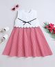 Bright Stars KIDSWEAR Cotton Woven Sleeveless Bow Applique Detailed Checked Dress - Red
