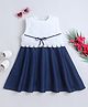 Bright Stars KIDSWEAR Denim Knit Sleeveless Bow Applique Detailed Dress - Blue