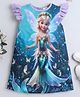Bright Stars KIDSWEAR Knitted Knit Frill Sleeves Mermaid Printed Dress - Purple