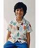 Tales & Stories Cotton Knit Half Sleeves Ice Cream Theme Printed Shirt - Multi Colour