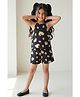 Tales & Stories Cotton Knit Sleeveless Hearts Printed Coordinating Top & Shorts Set - Black
