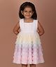 Soleilclo Voile Woven Sleeveless Lace Embellished Layered Dress - Light Pink