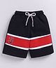 Kidcity Cotton Sinker Knit Colour Blocked Number Printed Shorts - Multi Colour