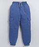 Kidcity Cotton Sinker Knit Solid Cargo Style Joggers - Teal Blue