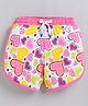 Kidcity Cotton Sinker Knit Heart Shorts - Multi Colour
