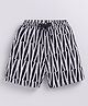 Kidcity Cotton Sinker Knit Abstract Printed Shorts - Black