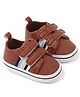 KIDLINGSS Striped Velcro Closure Booties - Brown