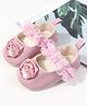 KIDLINGSS Floral Applique Detailed Velcro Closure Booties - Pink