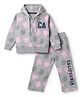 Doreme Fleece Knit Full Sleeves  Winter Wear Suits With California Print - Grey