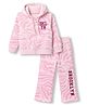 Doreme Fleece Knit Full Sleeves Winter Wear Suits With BKL YN Text Print - Pink
