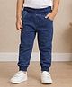 Mi Arcus 100% Cotton Knit Solid  Jogger - Blue