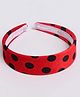 Tia Hair Accessories Polka Dots Printed Hair Band - Red