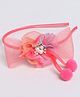 Tia Hair Accessories Pearls  Embellished Bow Applique Detailed Hair Band - Pink